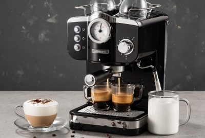Aparat për kafe Espresso Deluxe Noir Delimano